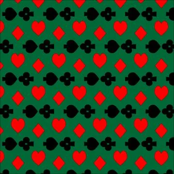 Pattern card suits Stock Illustration