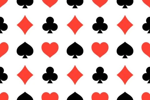 Pattern with card suits Illustrazione stock
