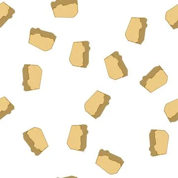 Pattern card torn cardboard cartoon vector Stock Illustration