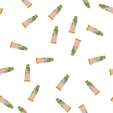 Pattern care aloe vera cosmetic cartoon vector 库存插图