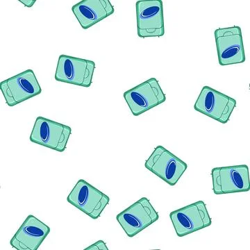 Pattern care dental floss cartoon vector color 스톡 일러스트