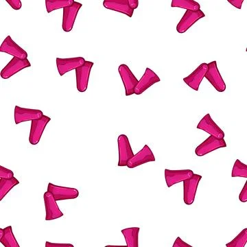 Pattern care earplugs noise cartoon vector Stock Illustration