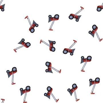 Pattern care lawn mower cartoon vector イラスト素材