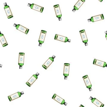 Pattern care mouthwash cartoon vector sign color イラスト素材