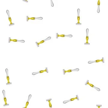 Pattern care shaver cartoon vector Stock Illustration