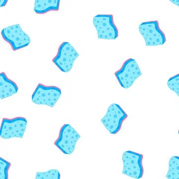 Pattern care sponge hygiene cartoon vector 库存插图