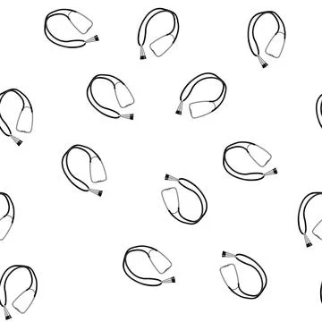 Pattern care stethoscope cartoon vector Stock Illustration