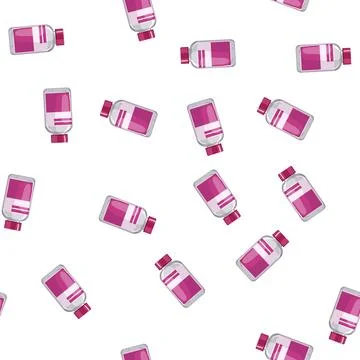Pattern care vitamin bottle cartoon vector Illustrazione stock