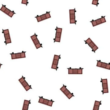 Pattern cargo coal wagon cartoon vector Stock Illustration