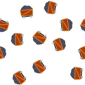 Pattern cargo coal wagon cartoon vector 库存插图