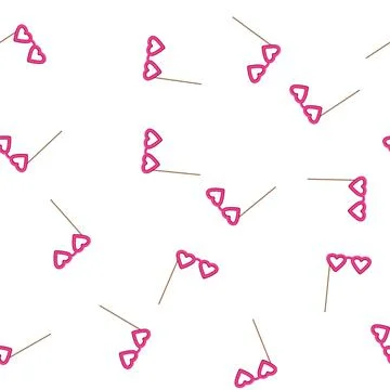 Pattern carnaval photo booth prop cartoon vector Illustrazione stock