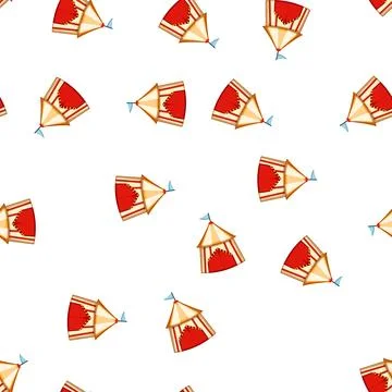 Pattern carnival circus tent cartoon vector Stock Illustration