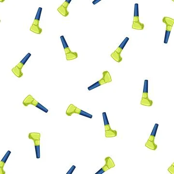 Pattern carnival party whistle cartoon vector Stock Illustration