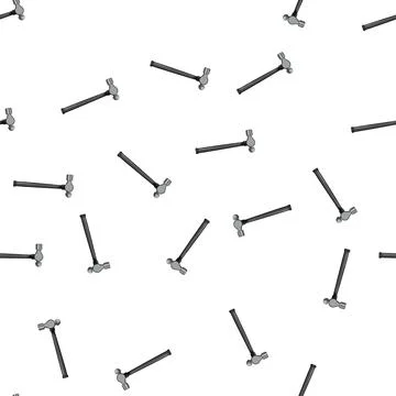 Pattern carpentry hammer tool cartoon vector Stock Illustration