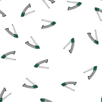 Pattern carpentry saw hand cartoon vector Stock Illustration