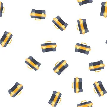 Pattern carpentry toolbox cartoon vector Stock Illustration
