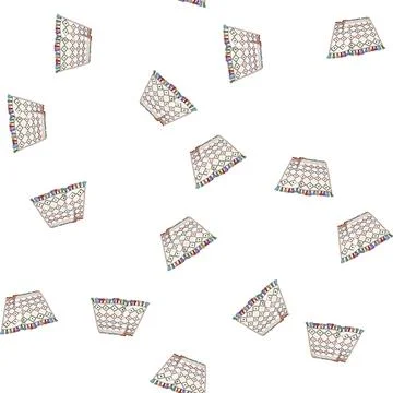 Pattern carpet boho rug cartoon vector Stockillustratie