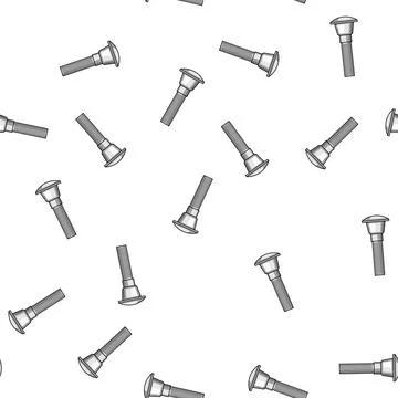 Pattern Carriage bolt threaded fastener industrial hardware Stock Illustration