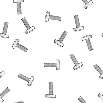Pattern Carriage bolt vector for construction and repair Stock Illustration