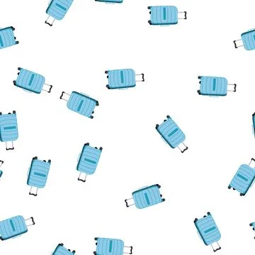 Pattern carry suitcase cartoon vector 库存插图