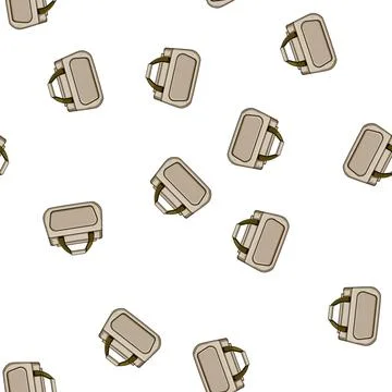 Pattern Carry on travel bag essential luggage Stock Illustration