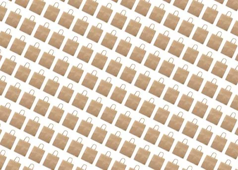 Pattern of the carton craft packet isolated on the white background. Stock Photos