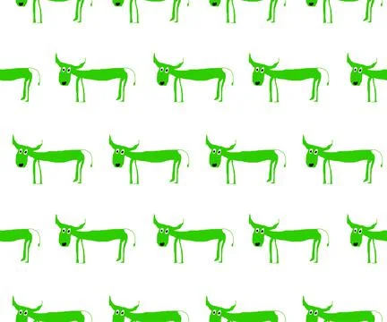 Pattern cartoon animal buffalo 스톡 일러스트
