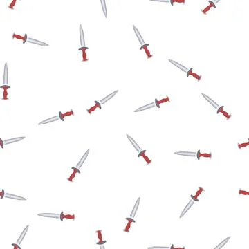 Pattern cartoon dagger displaying weapon and sharp concept Stock Illustration