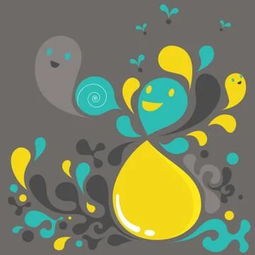 Pattern cartoon doodle style Illustrazione stock