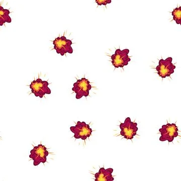 Pattern cartoon explosion graphic creating a powerful blast effect イラスト素材