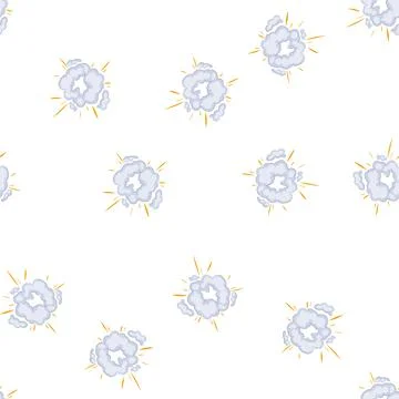 Pattern cartoon explosion puff representing a comic book effect イラスト素材