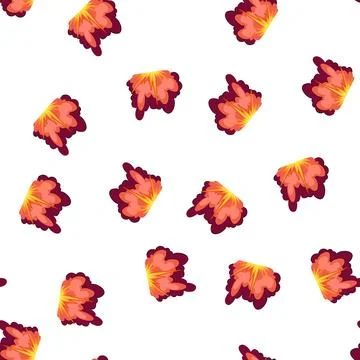 Pattern cartoon explosion visual effect bursting with smoke concept イラスト素材