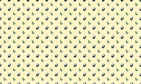 Pattern of cartoon eyes and eyebrows on yellow background Stock Illustration
