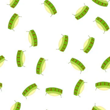 Pattern cartoon flying saucer alien ship exploring outer space イラスト素材