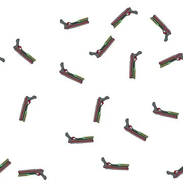 Pattern Cartoon plasma blaster toy futuristic weapon isolated Illustrazione stock