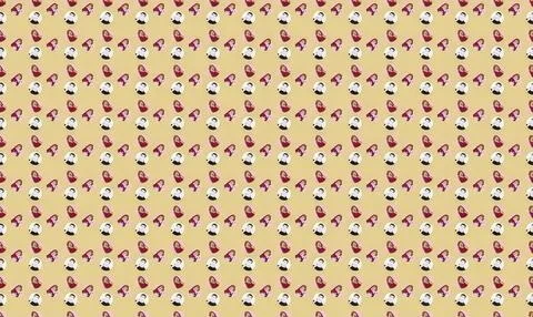 Pattern of cartoon zebras and giraffes on orange background Stock Illustration