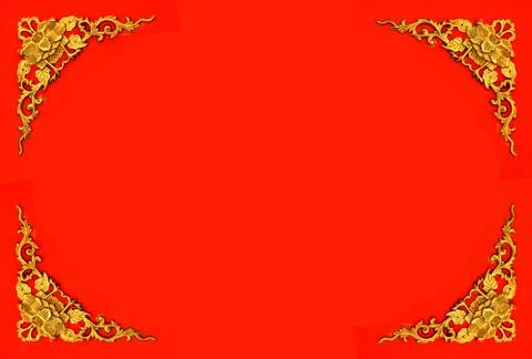 Pattern carving frame Stock Photos