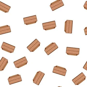Pattern case wooden crate cartoon vector Stock Illustration