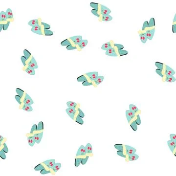 Pattern casual kid slippers cartoon vector 스톡 일러스트
