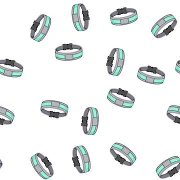 Pattern cat pet collar cartoon vector Stock Illustration