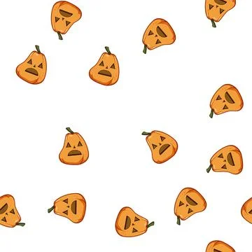 Pattern cat pumpkin halloween character cartoon vector Stock Illustration