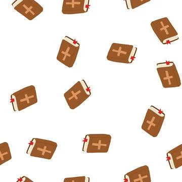 Pattern catholic bible cartoon vector Stock Illustration
