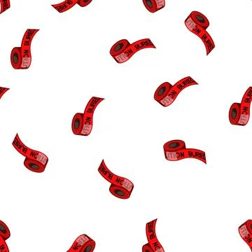 Pattern caution danger tape cartoon vector 스톡 일러스트