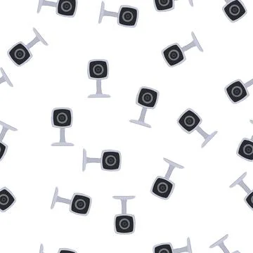 Pattern cctv ip camera cartoon vector Stock Illustration
