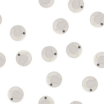 Pattern ceiling smoke detector cartoon vector Stock Illustration