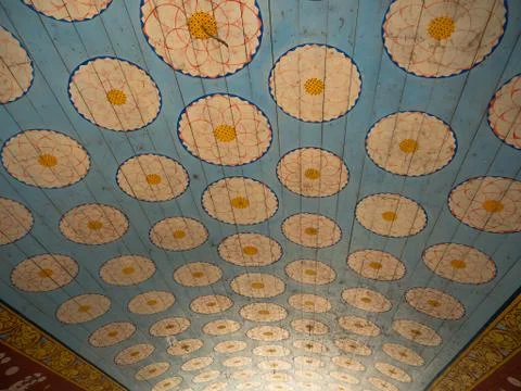 Pattern ceiling in the temple Stock Photos