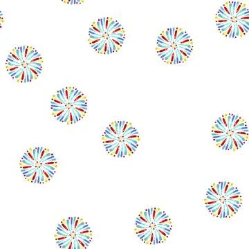 Pattern celebrate firework cartoon vector イラスト素材