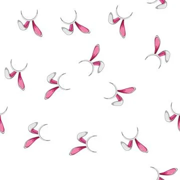 Pattern celebration easter bunny ear cartoon vector Illustrazione stock