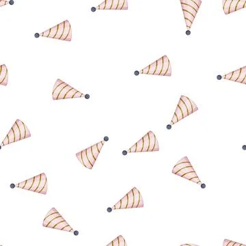 Pattern celebration party hat cartoon vector Stock Illustration