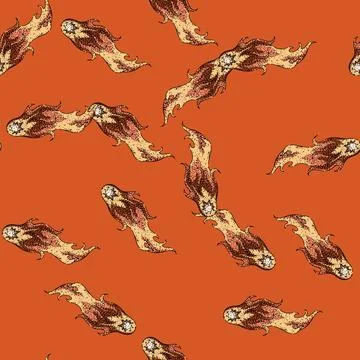 Pattern celestial shooting star sketch hand drawn Stockillustratie